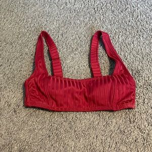 red xhilaration bikini top